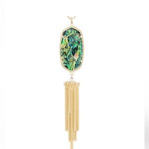 KENDRA SCOTT • Rayne Abalone Long Tassel Necklace